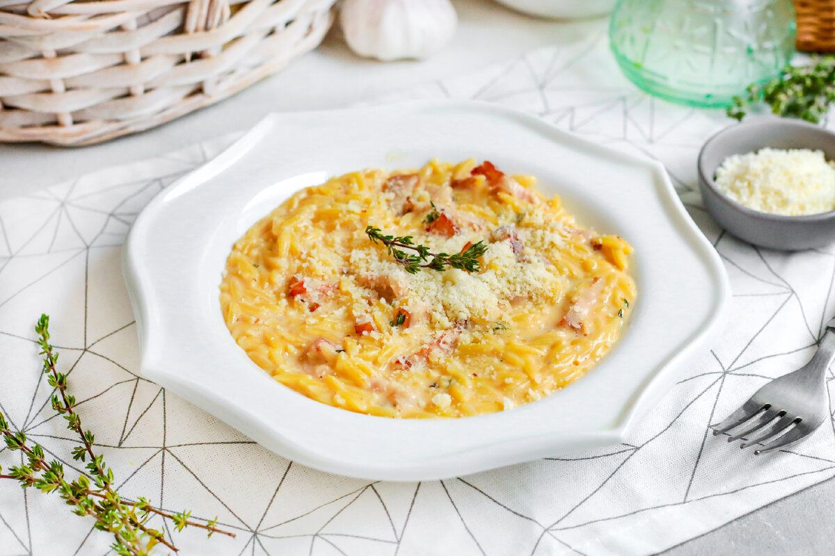 Орзотто Карбонара: новое звучание классического блюда