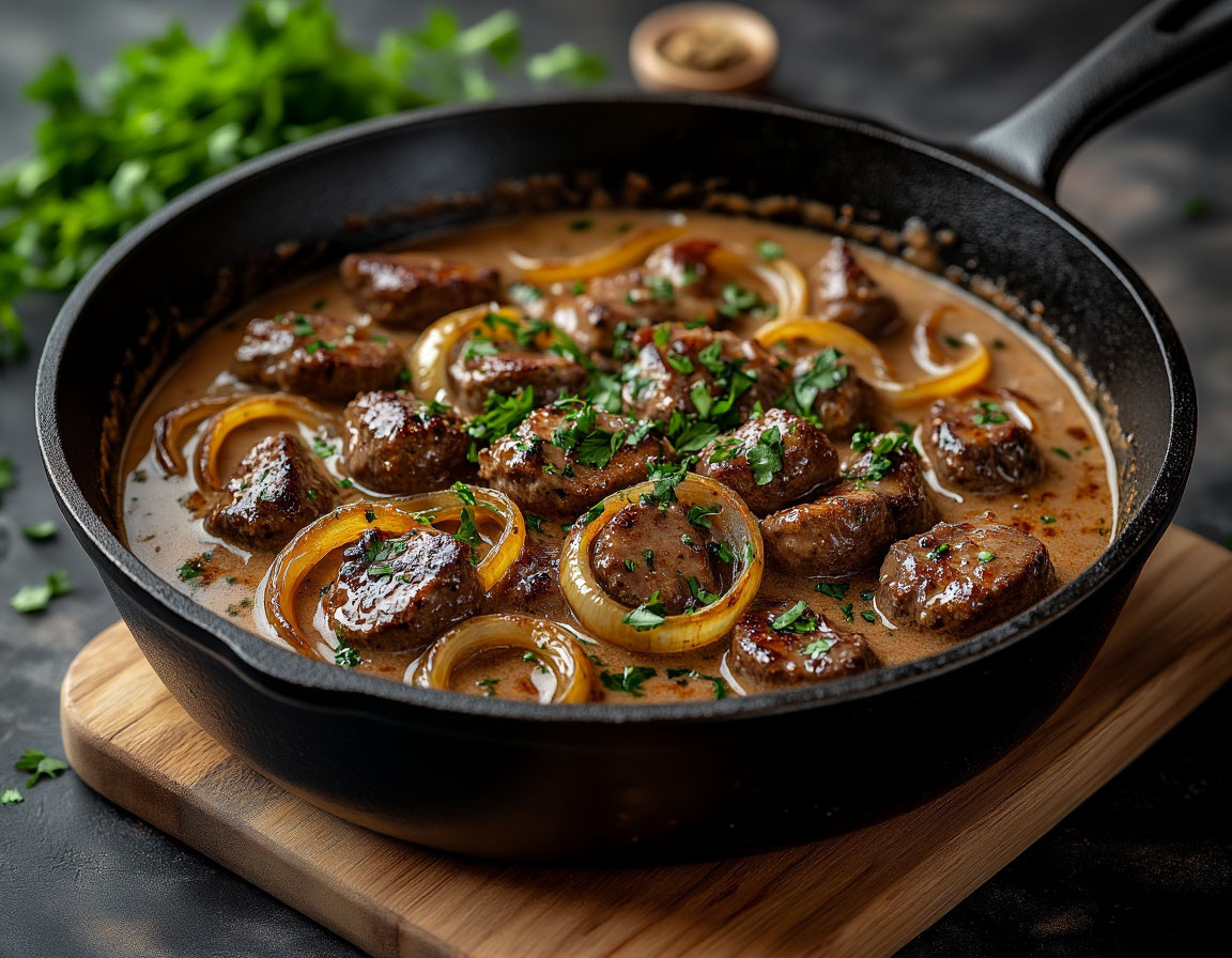 Печень в сметанном соусе: секреты нежного блюда от мамы