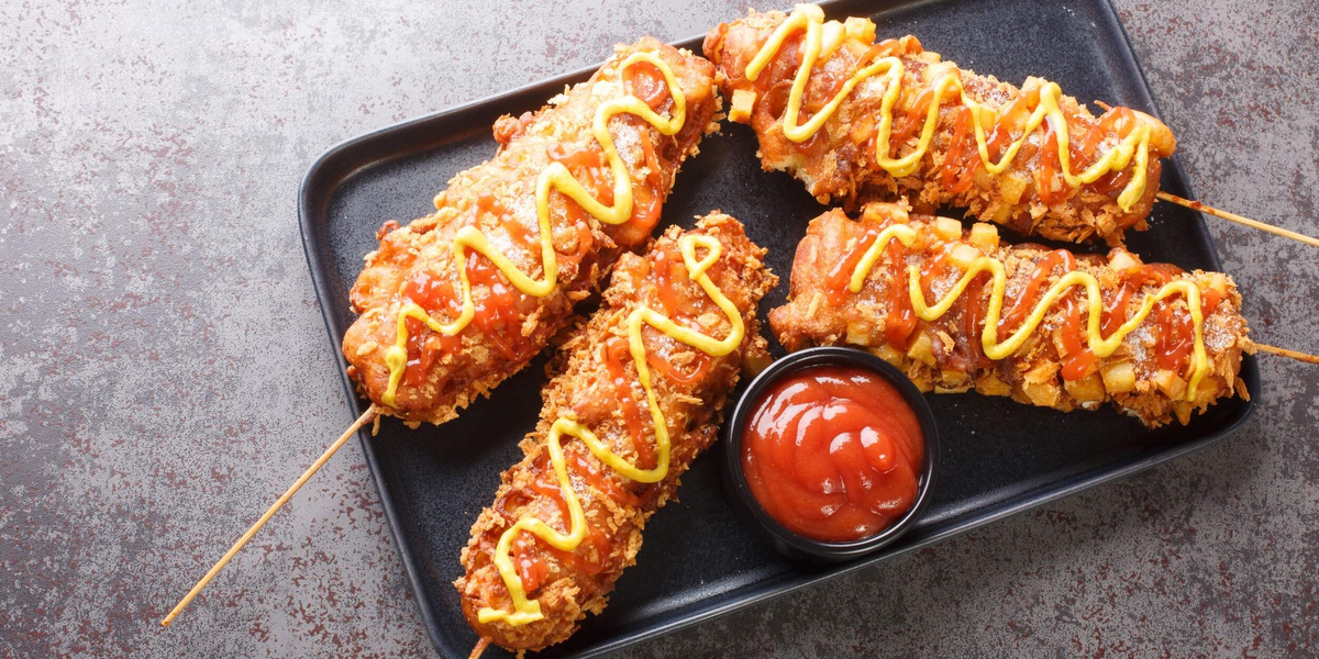 Вкусные корн-доги по-корейски с картофелем