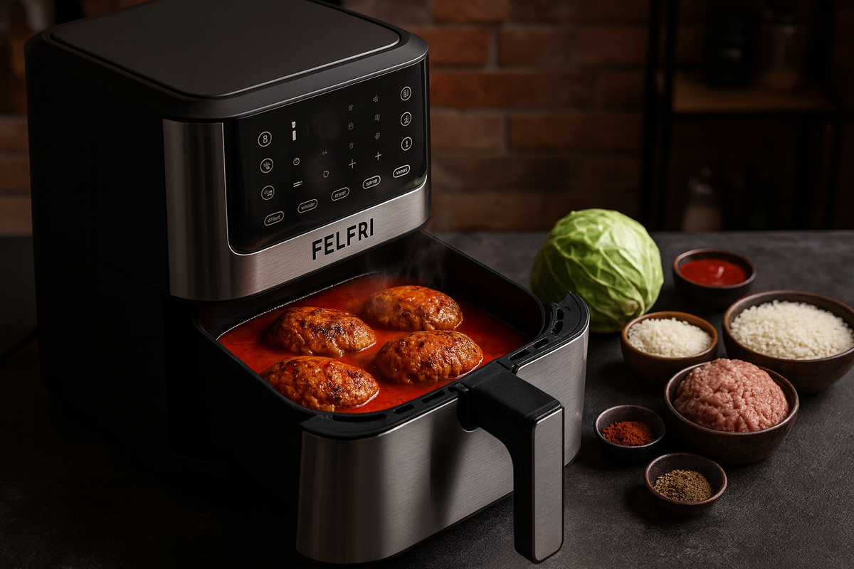 Ароматные ленивые голубцы в аэрогриле: быстро и просто